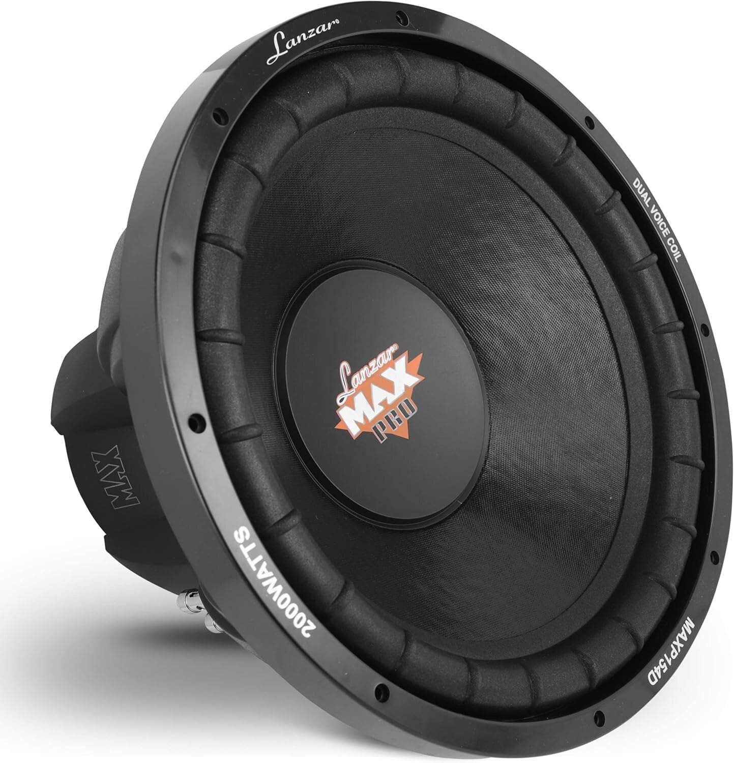 High-Performance 15" Car Subwoofer - Black Non-Pressed Cone & Remote Control