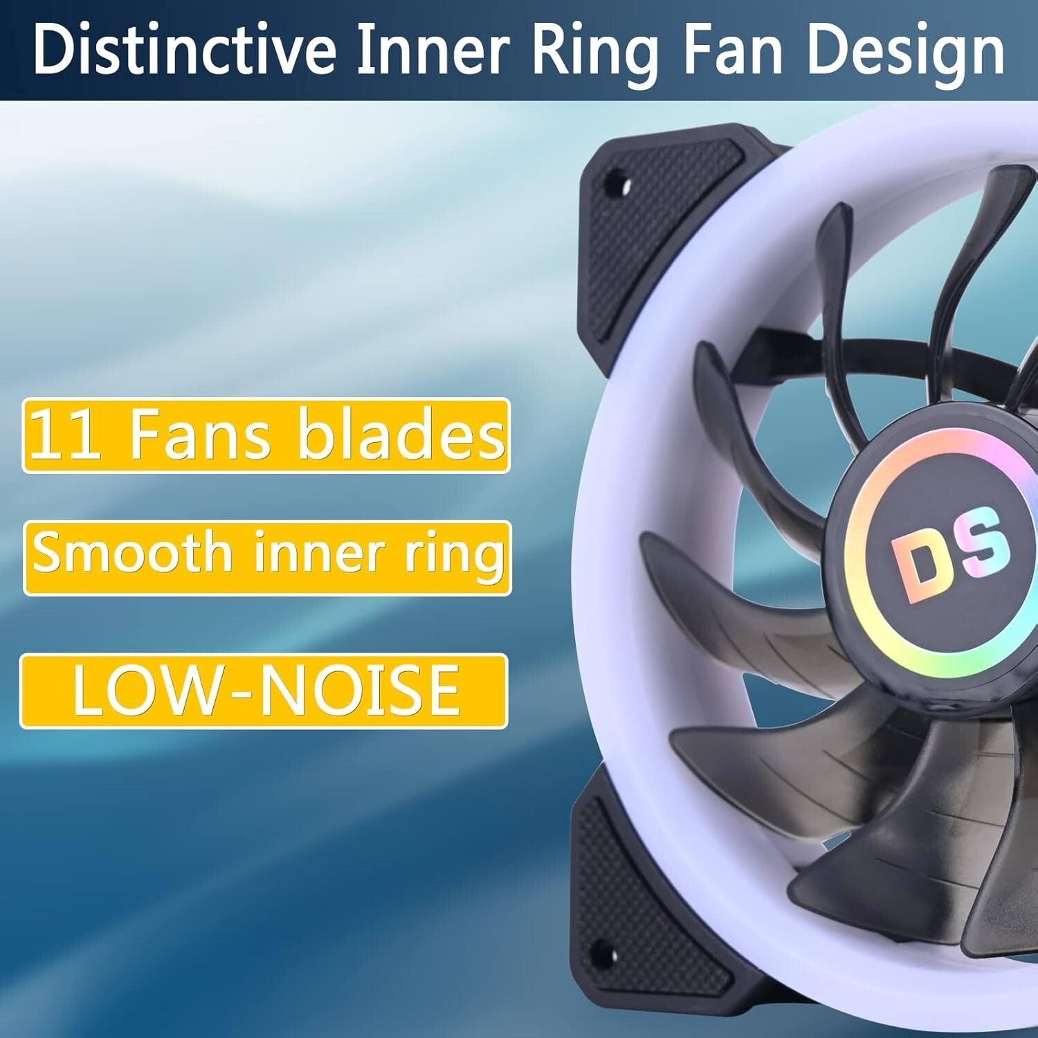 DS RGB Cooling Fans 120MM 6-Pack - Remote-Controlled for Ultimate PC Aesthetics