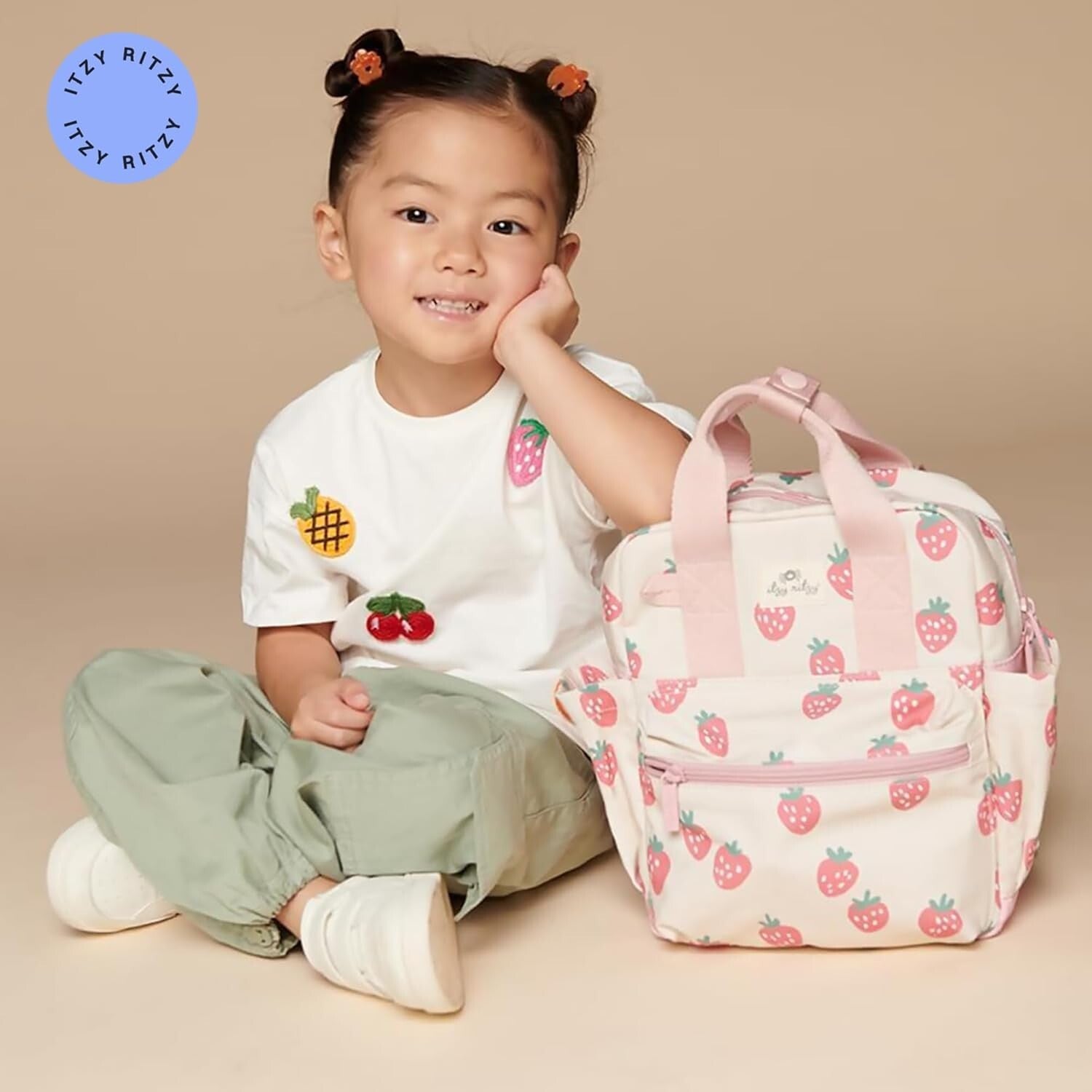 Functional Strawberry Backpack for Toddlers - Perfect Daycare Travel Companion