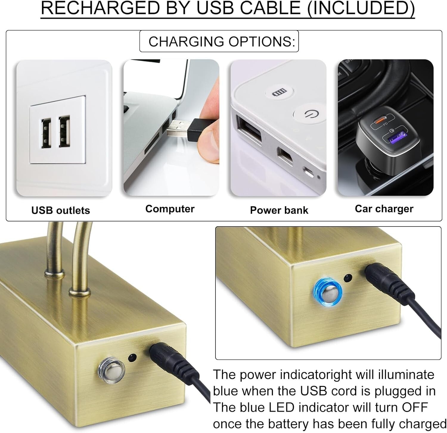Elegant 16" Picture Light with Remote for Artwork, Adjustable & Timed in Brass