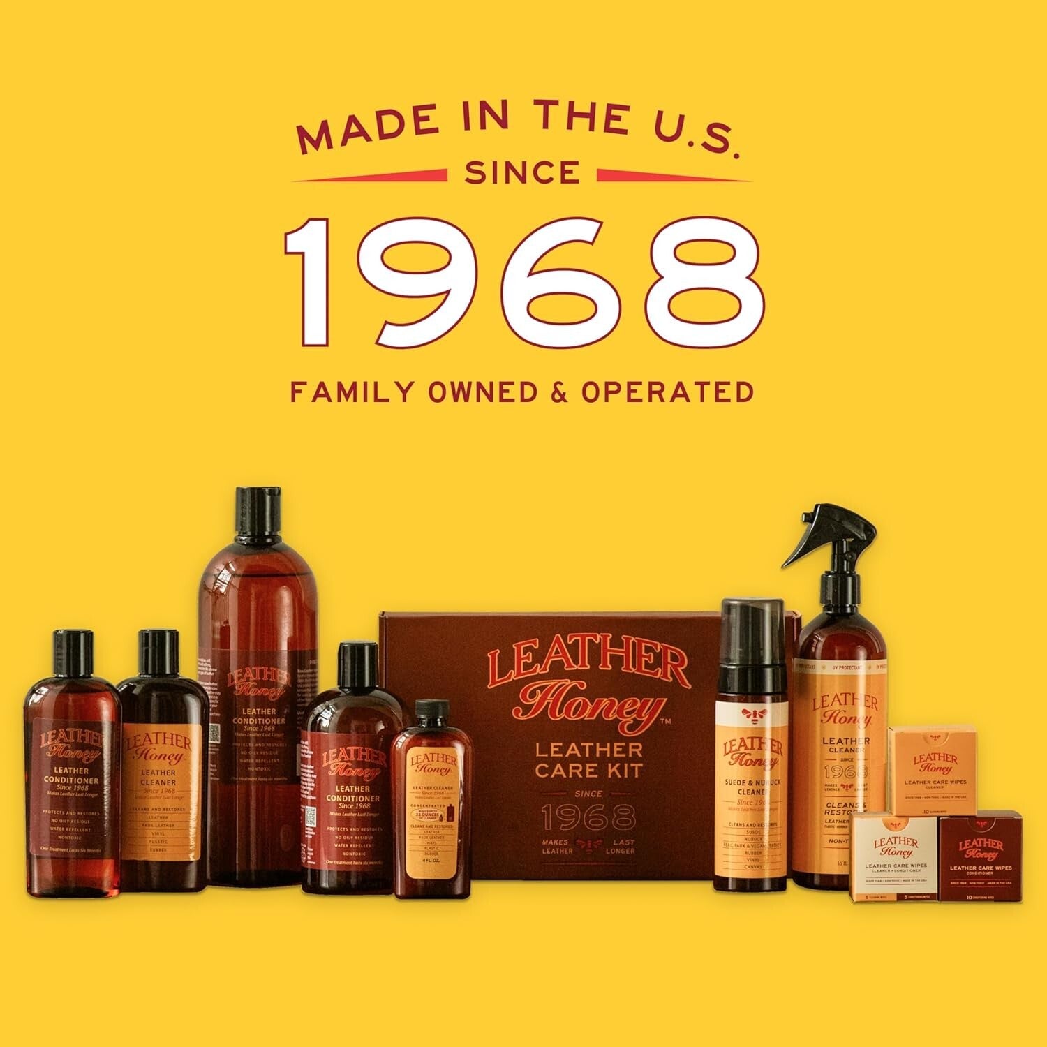 American Made Leather Conditioner - Water Repellent & Moisturizing Formula