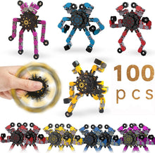 Load image into Gallery viewer, Creative Mechanical Fidget Spinner Pack - 100 Fun &amp; Portable Stress Relievers