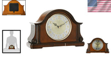 Load image into Gallery viewer, Timeless Chadbourne Analog Clock – Old World Walnut Finish, Tabletop Design