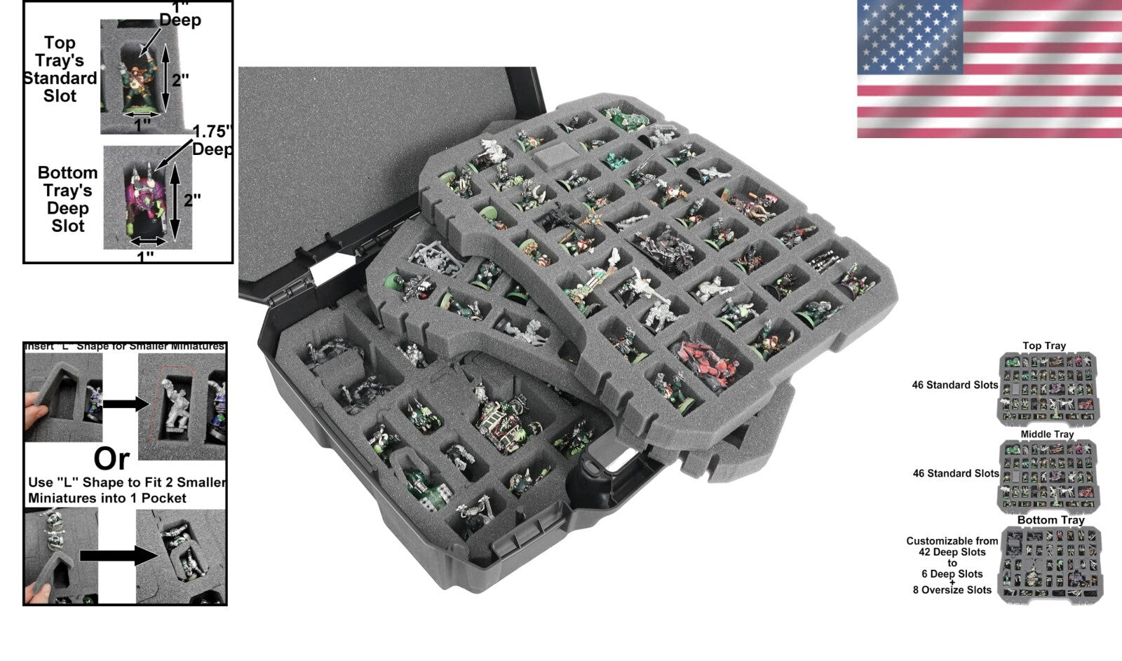 134+ Miniature Carrying Case – Perfect Travel Storage for D&D & Warhammer 40k