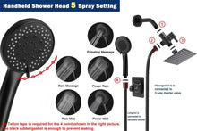 Load image into Gallery viewer, 8-Inch High Pressure Shower Head with Handheld &amp; Replaceable Filter Cartridge