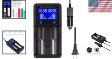 Load image into Gallery viewer, Compact Universal Battery Charger S2 with LCD Display &amp; 12V Car Adapter Included