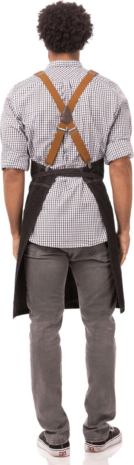 Durable Unisex Berkeley Bib Apron with Adjustable Suspenders - Full Coverage
