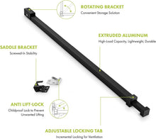 Load image into Gallery viewer, Premium Sliding Door Security Bar - 25.75 to 47.5 Inches, Black Locking System