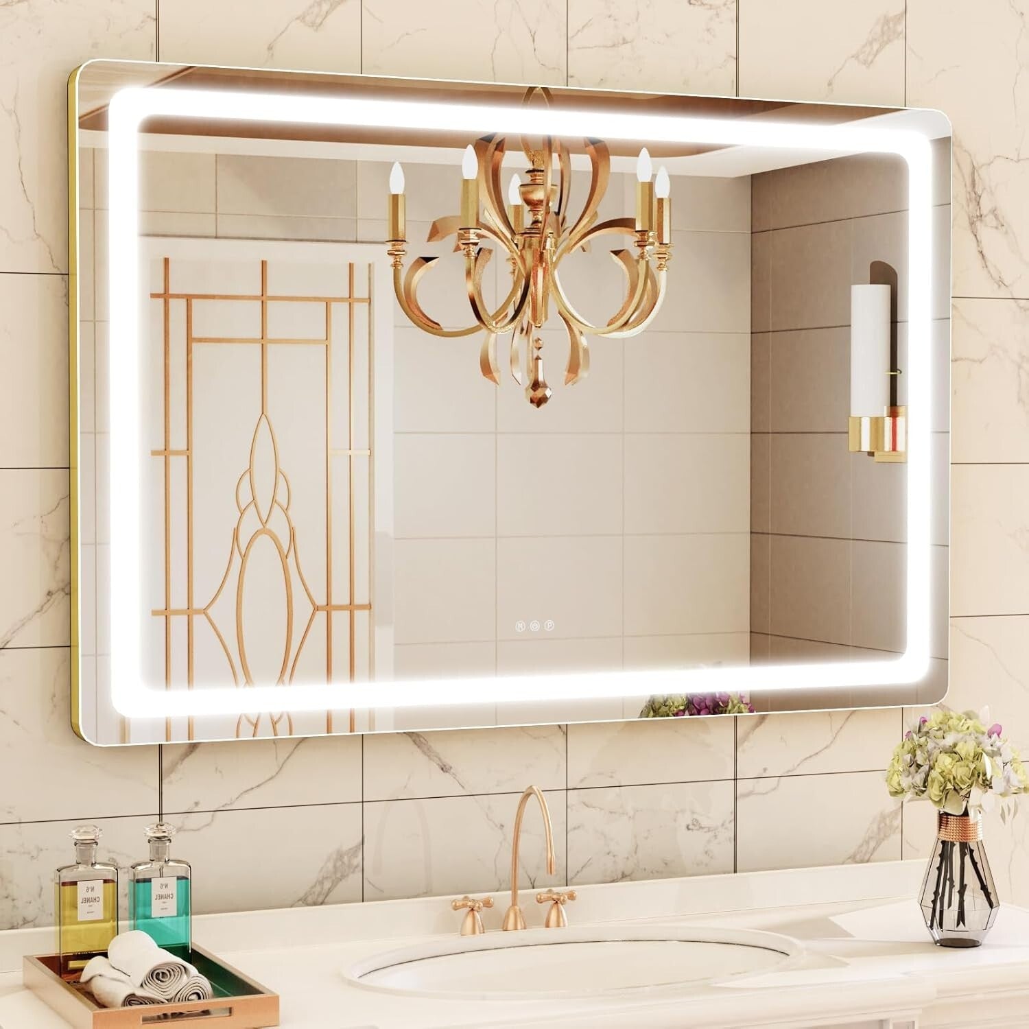 Professional LED Vanity Mirror with 10X Magnification & Adjustable Brightness