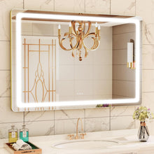 Load image into Gallery viewer, Professional LED Vanity Mirror with 10X Magnification &amp; Adjustable Brightness