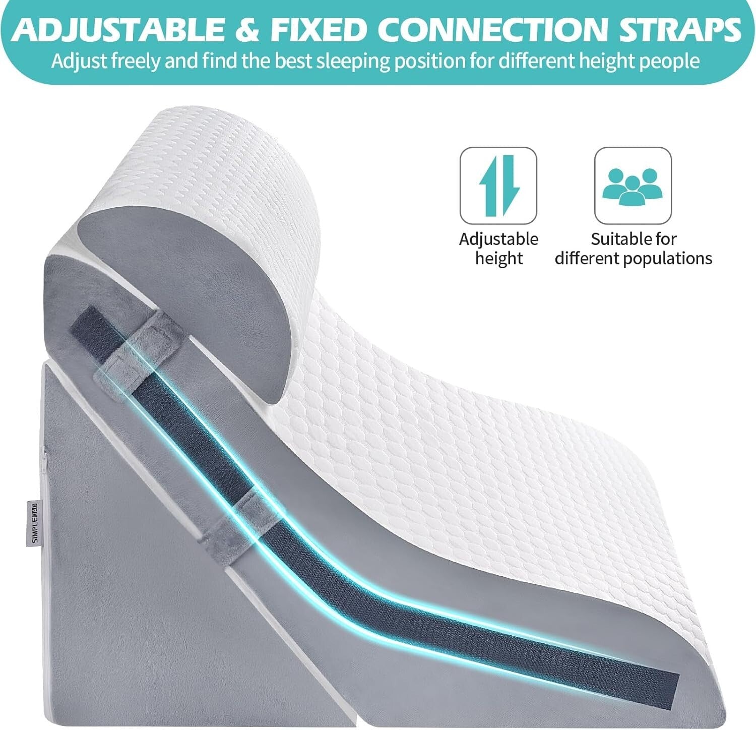 Ergonomic 3-Piece Wedge Pillow Set – Ideal for Sleep, Recovery & Relaxation