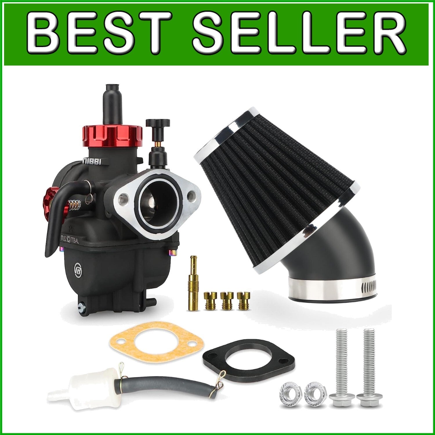 Durable 19mm PE Carburetor with Tuning Flexibility for 100cc-125cc Bikes