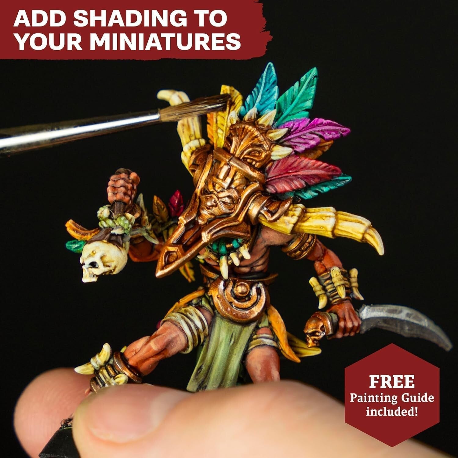 10-Piece Washable Acrylic Paint Set in Dropper Bottles for Miniature Artisans