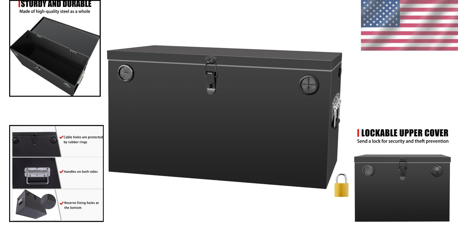 Portable Battery Relocation Kit for RVs and Trailers - Steel and Versatile