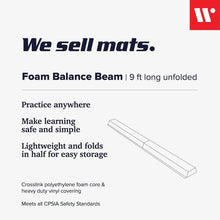 Load image into Gallery viewer, Wide Base 9 ft Folding Foam Balance Beam - Ideal for Kids and Cheerleaders
