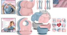 Load image into Gallery viewer, BPA-Free Silicone Baby Feeding Essentials - Includes Sippy Cups &amp; Utensils