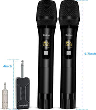 Load image into Gallery viewer, Professional Wireless Microphone System - Dual Handheld Mic for Karaoke &amp; Events