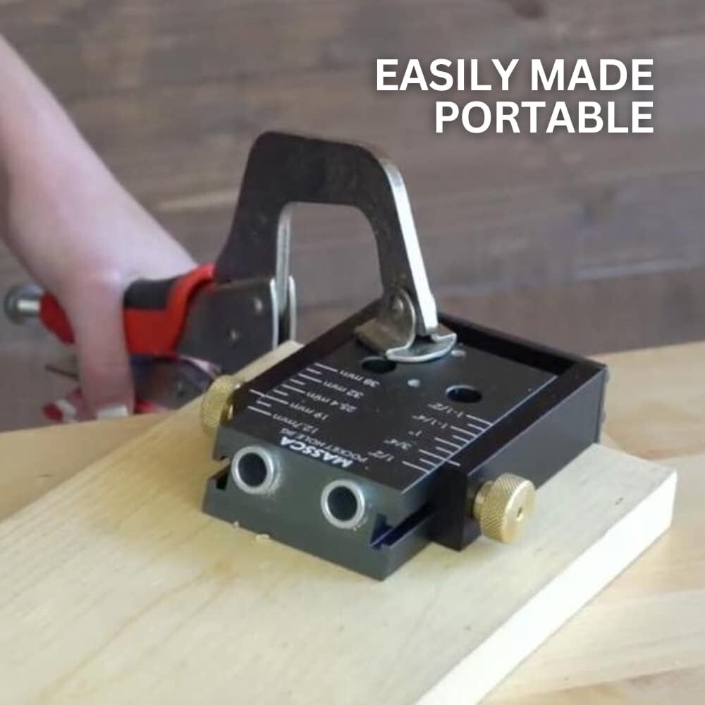 Adjustable Aluminum Pocket Hole Jig Kit M1 - Precision Woodworking Tool