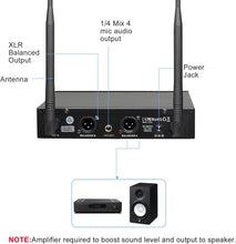 Load image into Gallery viewer, Dual UHF Metal Wireless Microphone System - 150-200Ft Range, 16 Hours Life
