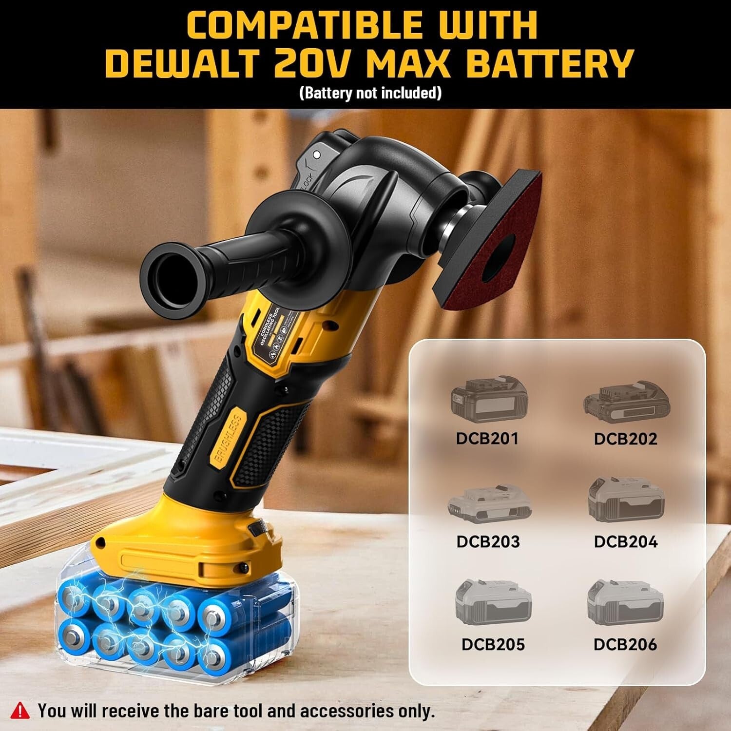 6-Speed Cordless Oscillating Tool for DeWalt 20V - Precision LED Light & Kit