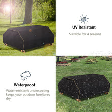 Load image into Gallery viewer, Waterproof and UV-Resistant Picnic Table Cover for 70/72 Inch Tables | Black