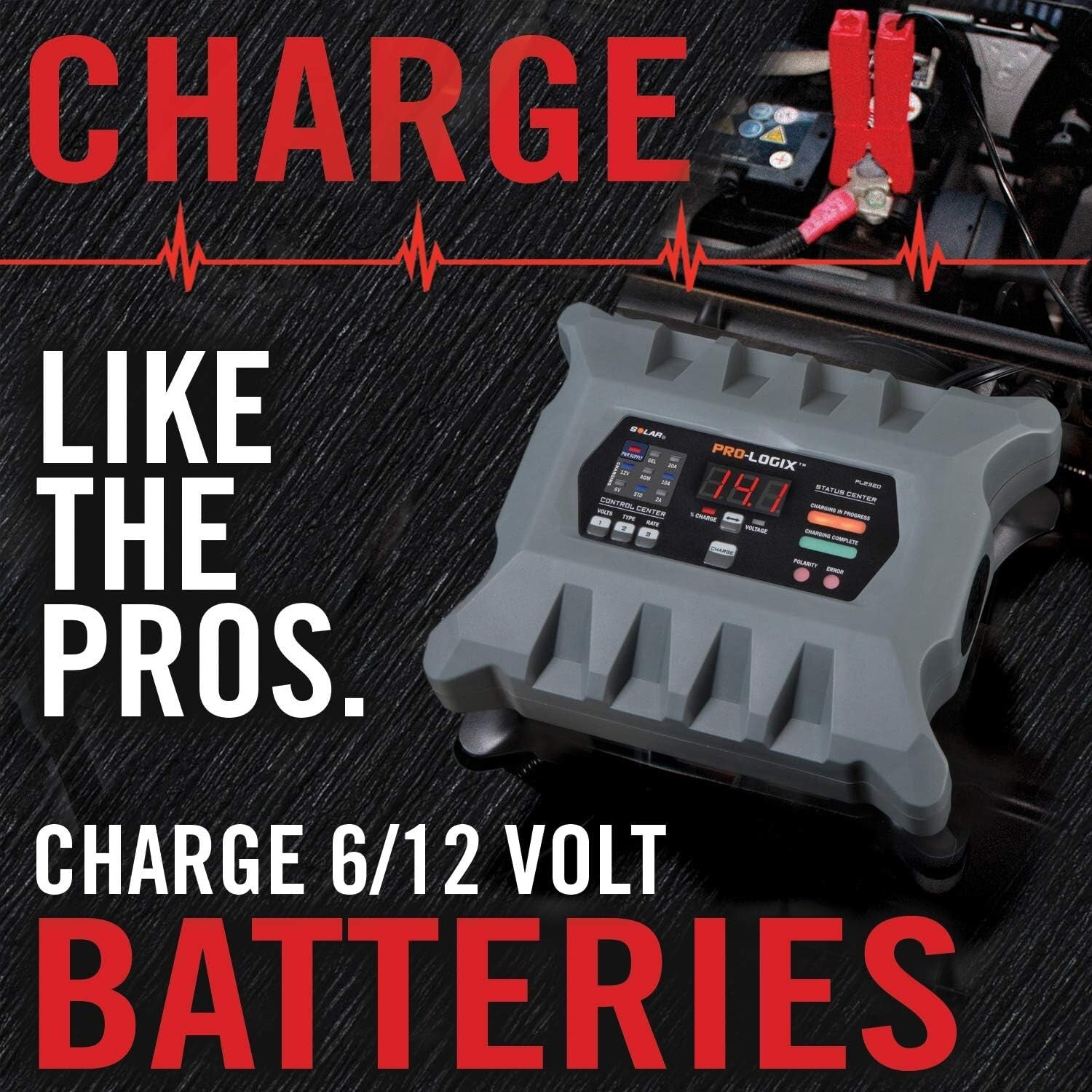 Lightweight Smart 20-Amp Battery Charger – Perfect for 6V/12V Charging Needs