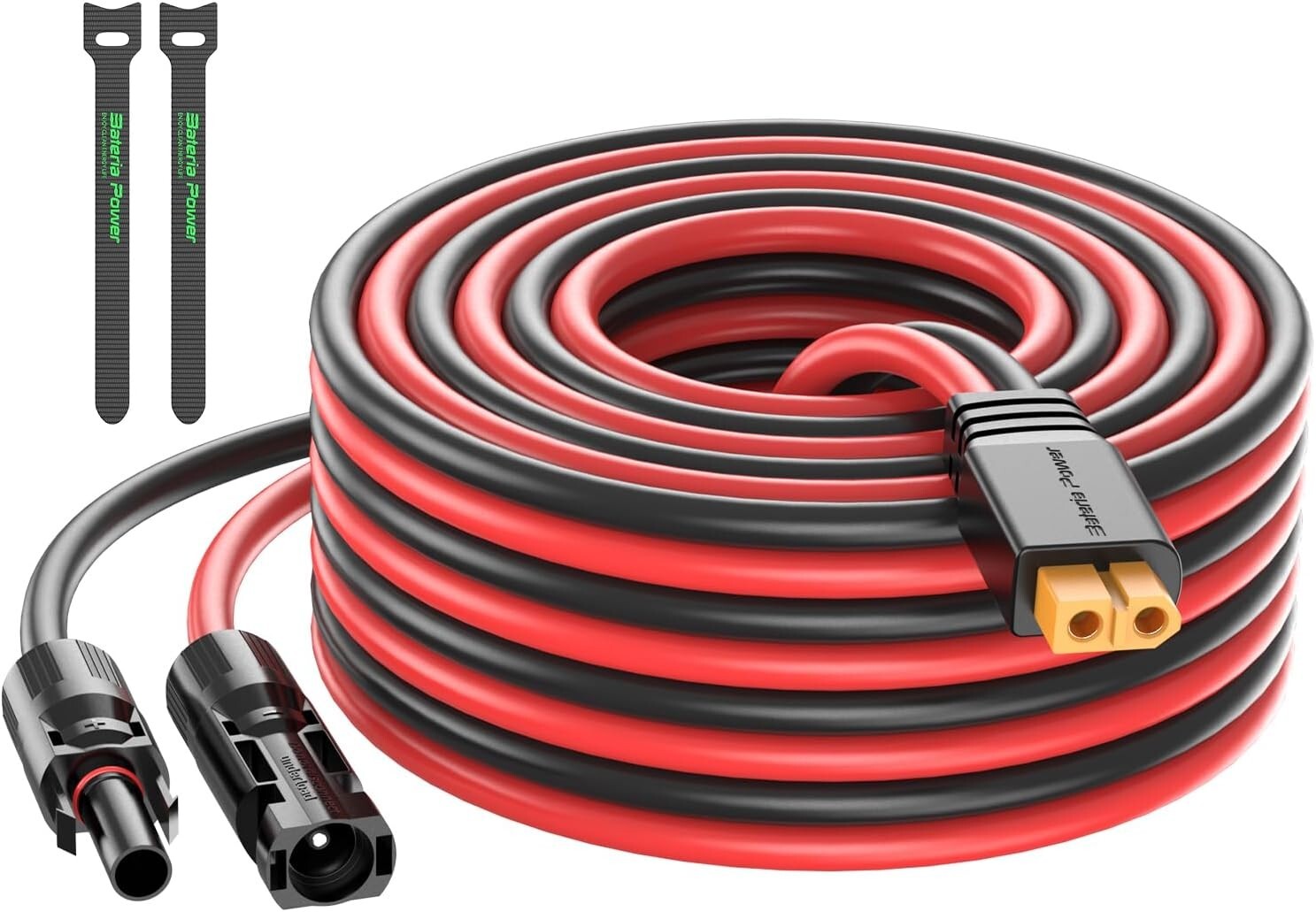 Durable Solar Connector to XT60 Charging Cable - 25Ft, Weather-Resistant Design