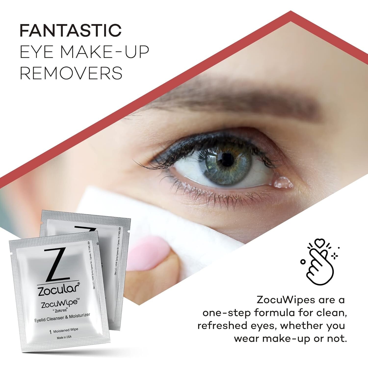 All-in-One ZocuWipe Pads - Effective Moisturizer & Eye Makeup Remover 30ct