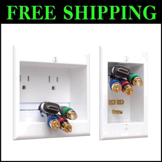 Cable Hider for Wall-Mounted TV - Includes Power and HDMI Low Voltage Pass