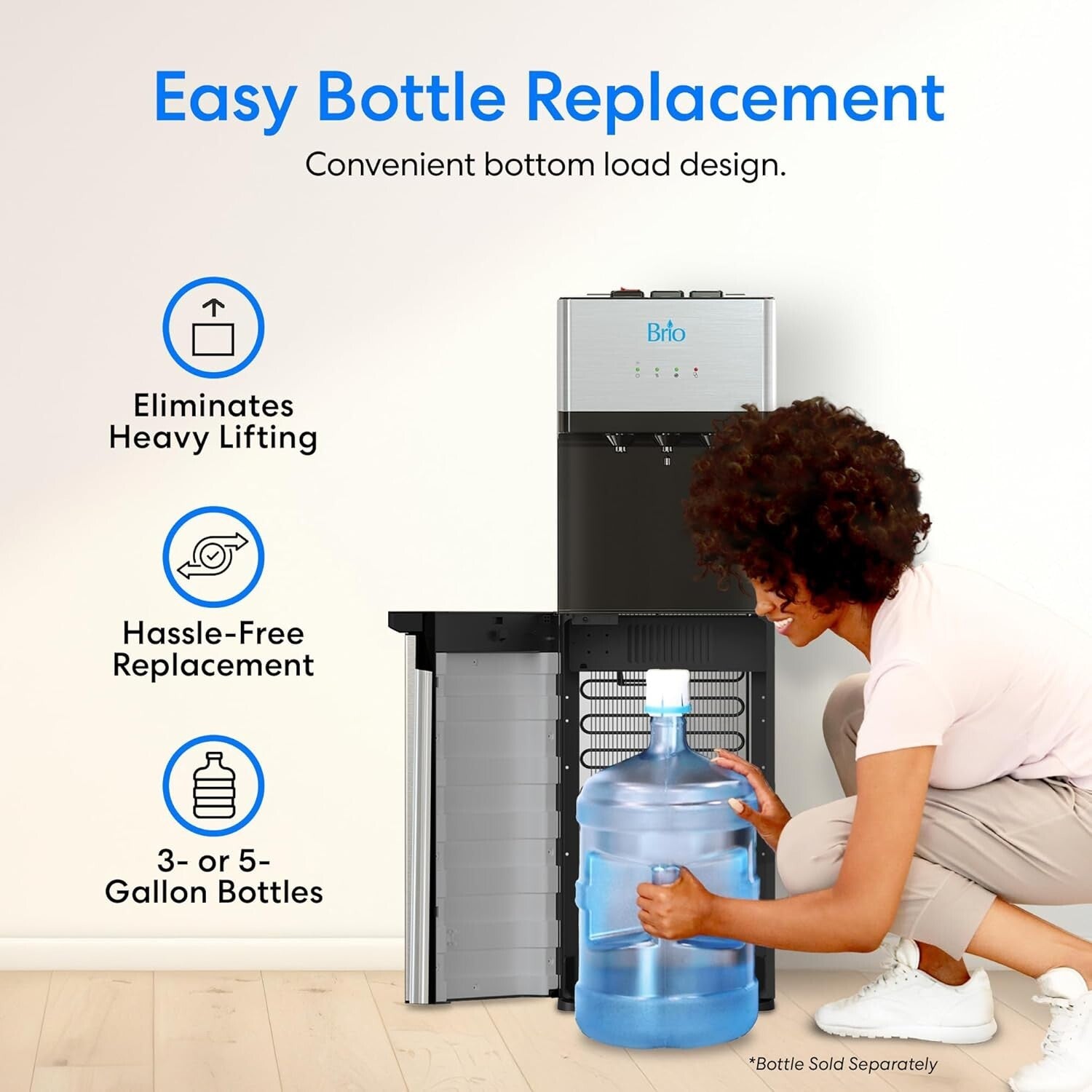 Limited Edition Self-Cleaning Bottom Loading Water Cooler with 3 Temp Settings