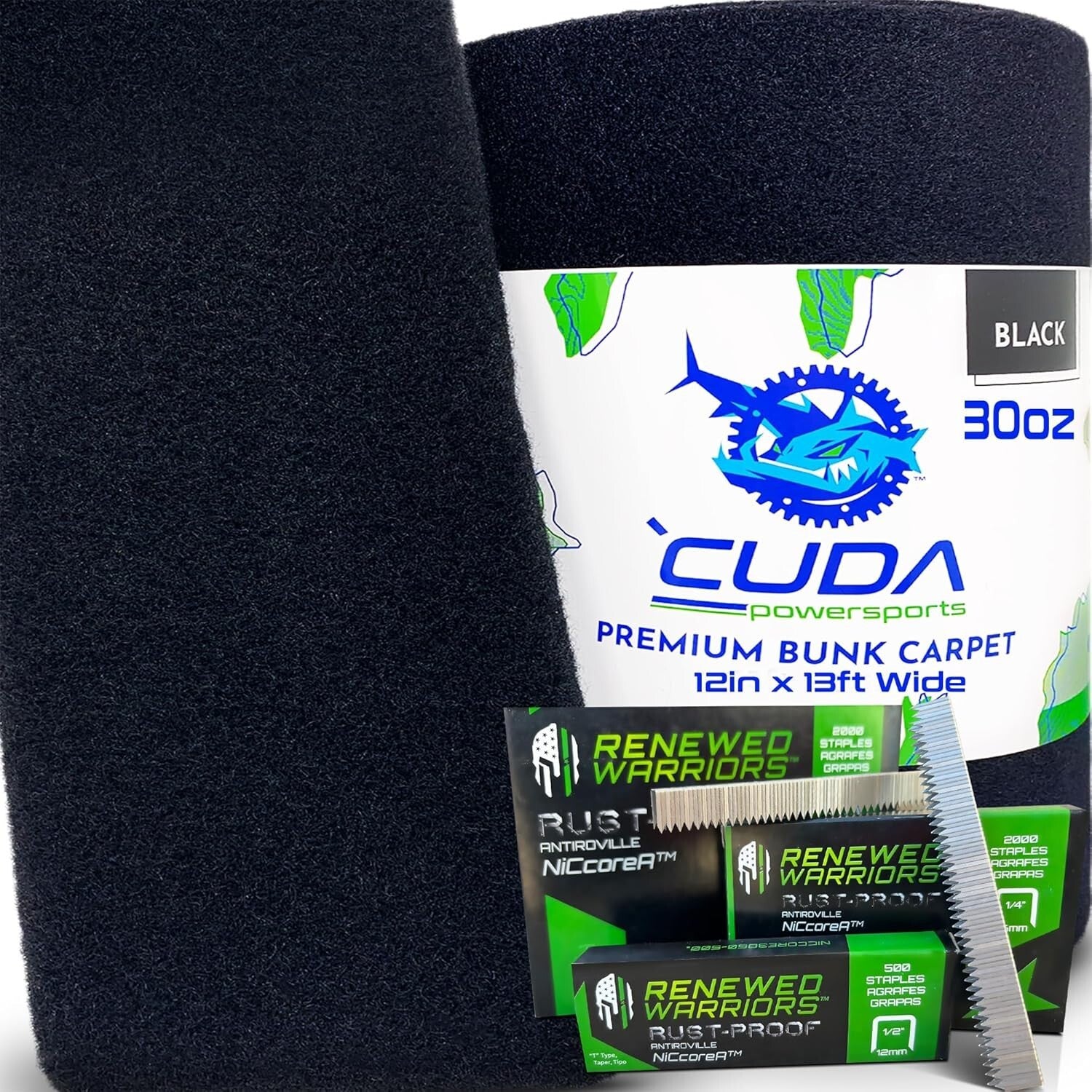 Eco-Friendly Bunk Carpet for Trailers – 12in x 13ft with Rustproof Staples