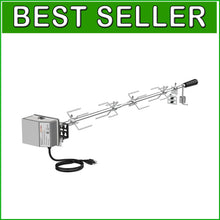 Load image into Gallery viewer, Stainless Steel Universal Grill Rotisserie with Electric Motor - Hassle-Free Use