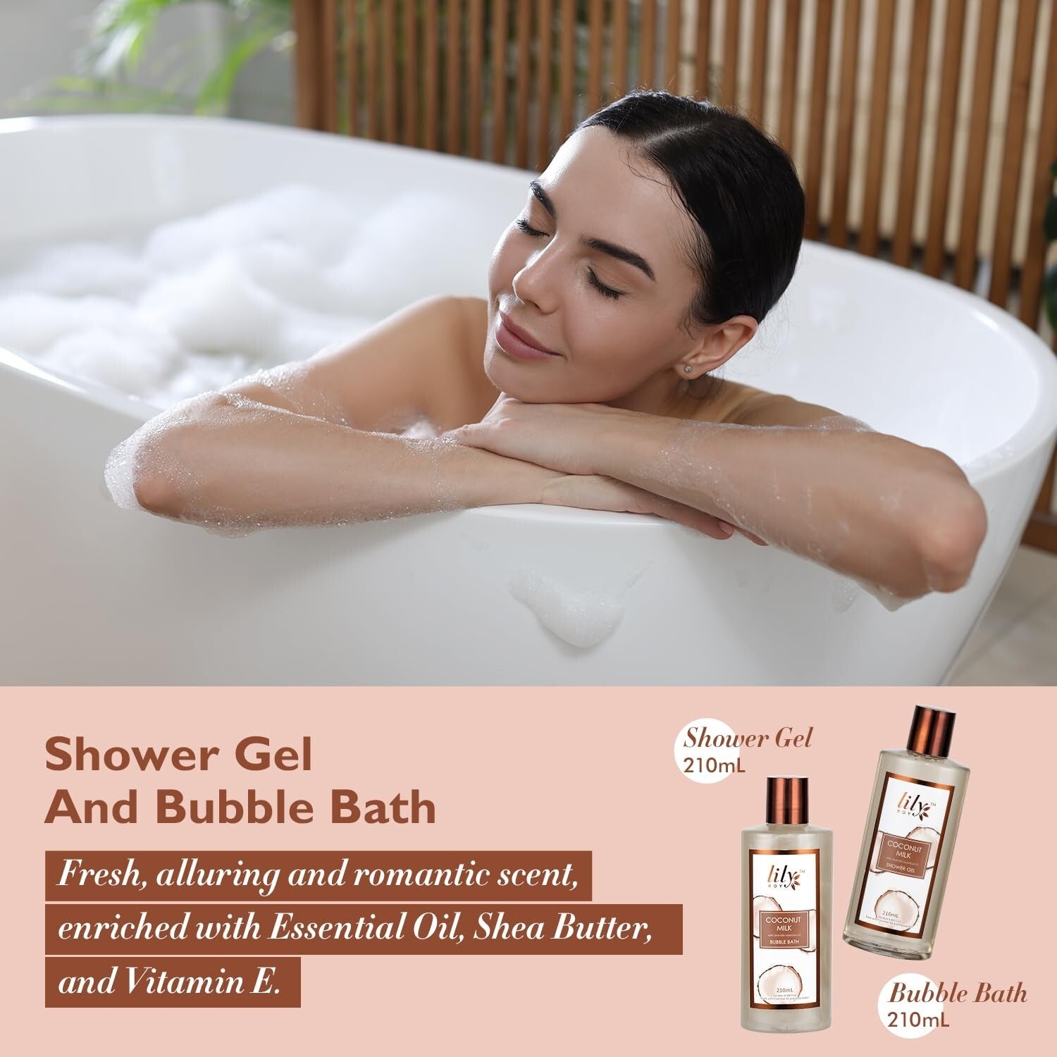 Elegant 18-Piece Spa Gift Basket with Coconut & Vanilla - Perfect for Gifting