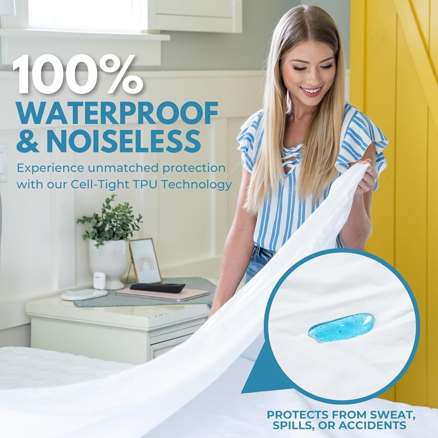 Luxury King Size Mattress Protector - 100% Cotton, Waterproof, and Bed Bug Proof