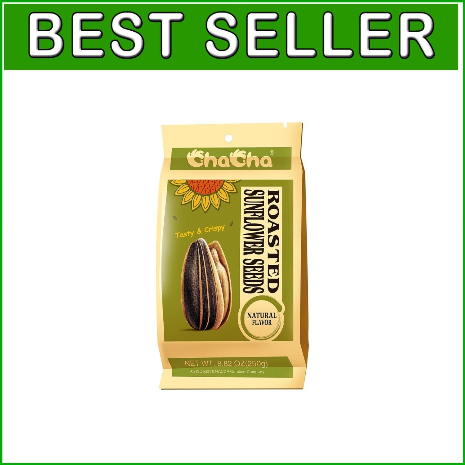 Chunky Roasted and Salted Sunflower Seeds - 250g x 18 Bags for Healthy Snacking