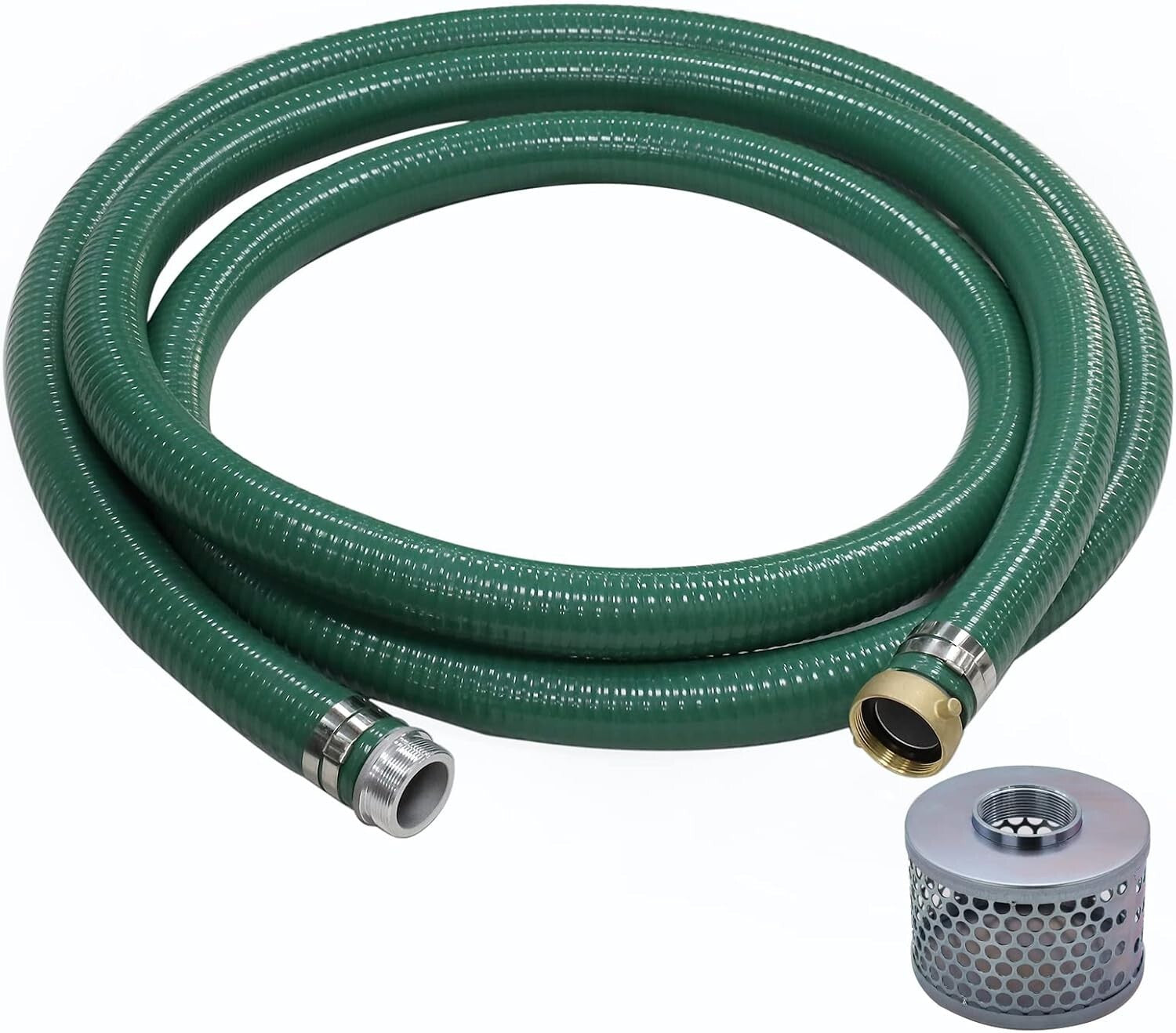 20 ft Heavy Duty PVC Hose - 2" Diameter for Water, Fuel, and Liquid Transfer