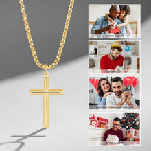 Load image into Gallery viewer, Stylish Sterling Silver Cross Necklace - Perfect Gift for Men, 24 Inch Chain