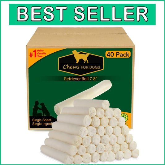 Beef-Flavored Retriever Rolls for All Life Stages - 40-Pack Chews for Dogs