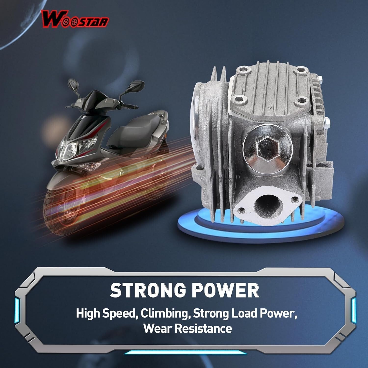 Engine Performance Upgrade: 66mm Valves and Piston Kit for 110cc Dirt Bikes