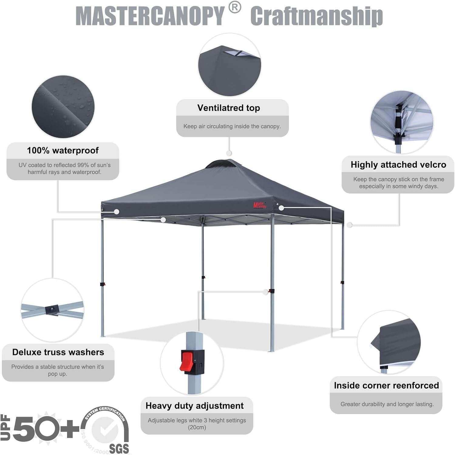 Portable 8x8 Outdoor Canopy Tent with Roller Bag - Ideal for Festivals & Camping