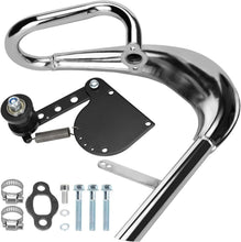 Load image into Gallery viewer, Lightweight Chrome Muffler Exhaust &amp; 40mm Chain Tensioner for Motorized Bikes