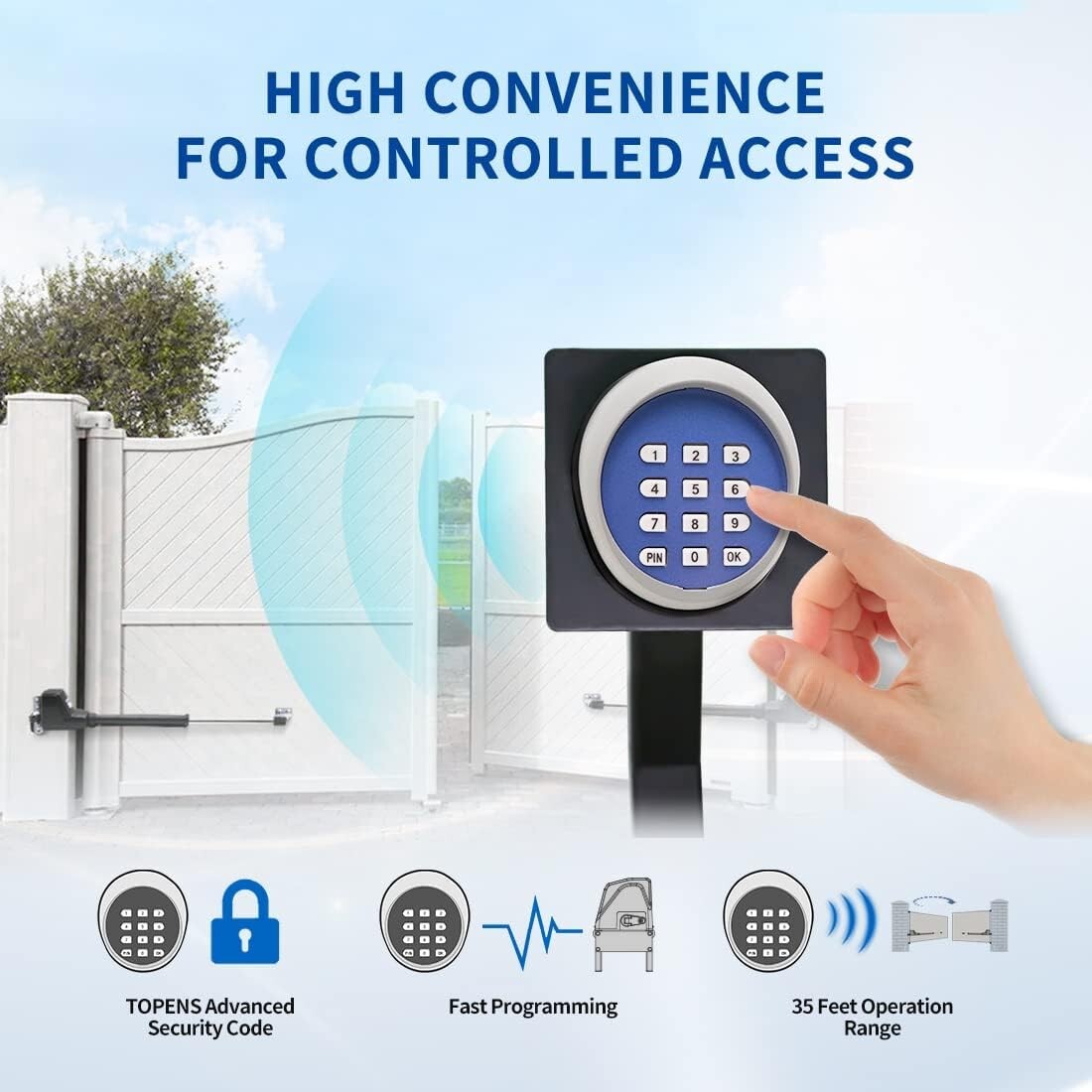 Advanced Code Technology Wireless Keypad - Enhance Security for Gates & Garages