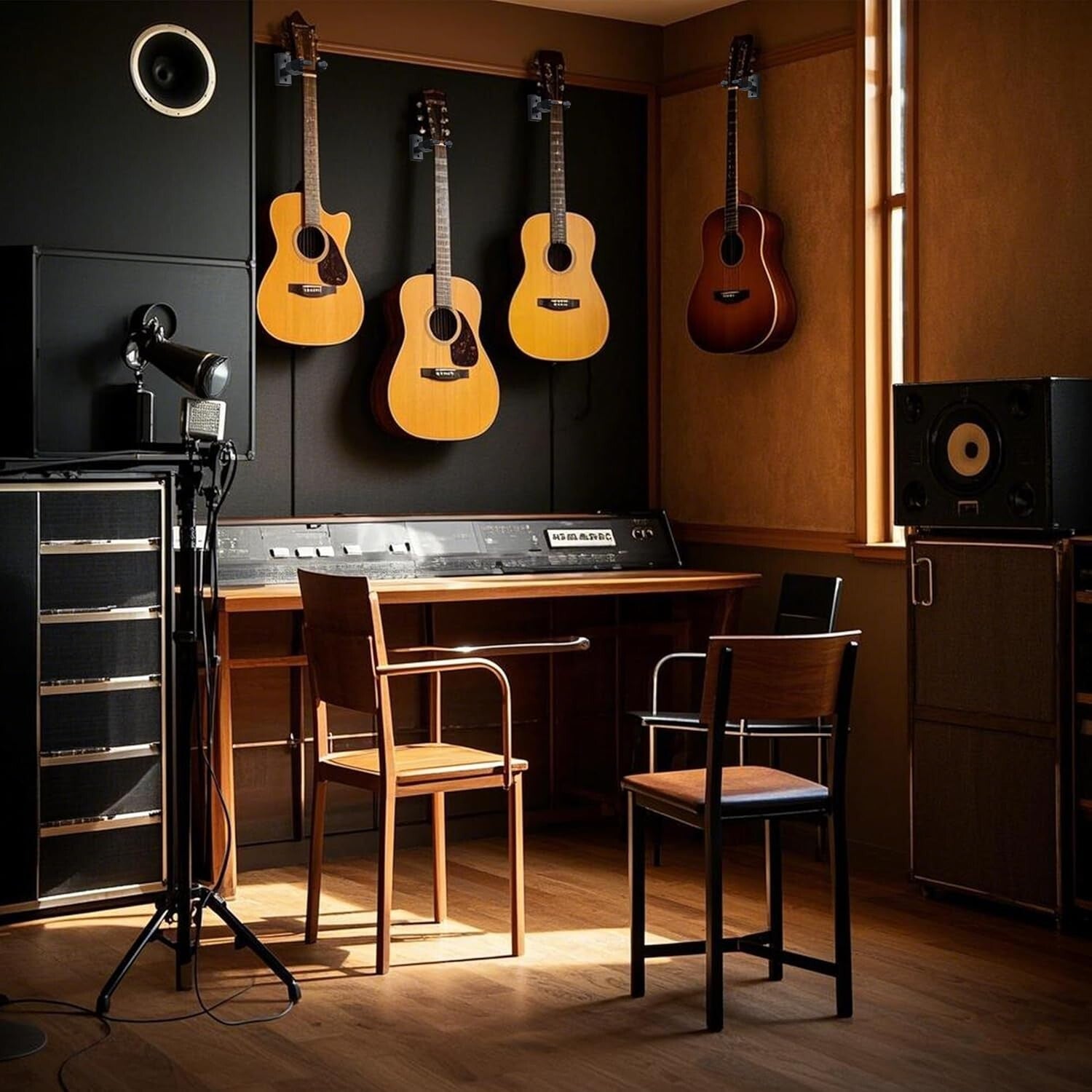 Elegant Guitar Wall Mount with Auto Lock for Acoustic & Electric Instruments