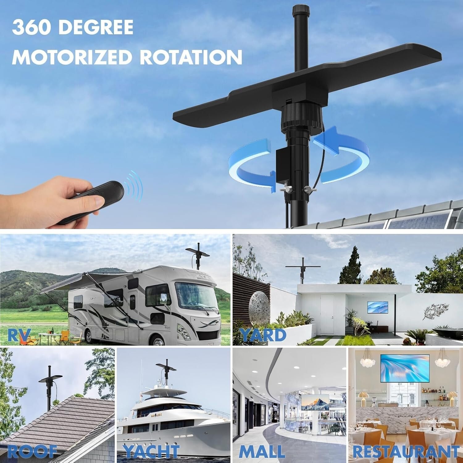 Dual Polarized 2025 Outdoor TV Antenna: 99 Channels & 35ft Cable Included