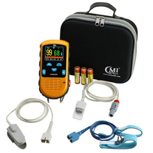 Load image into Gallery viewer, Battery Operated Pulse Oximeter for Infants &amp; Adults - Adjustable Alarm &amp; Case