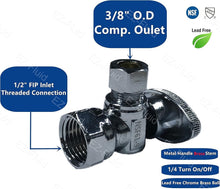 Load image into Gallery viewer, Compact Brass Ball Valve &amp; Angle Stop Valve Set - Ideal for Sink &amp; Toilet
