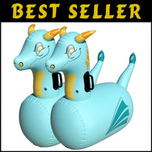 Load image into Gallery viewer, Magical Blue Dragon Bouncy Hoppers - Durable Kids Inflatable Toys for Outdoors