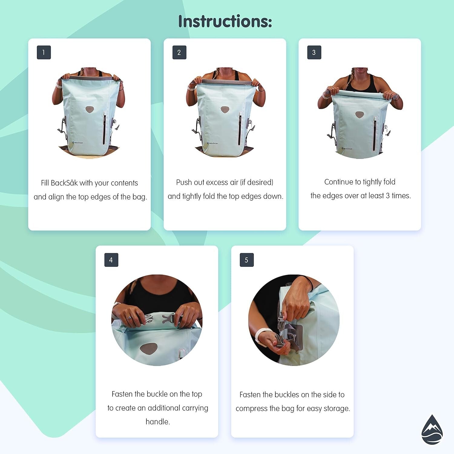 BackSåk Waterproof Floating Backpack - 25L & 35L Sizes with Exterior Pocket