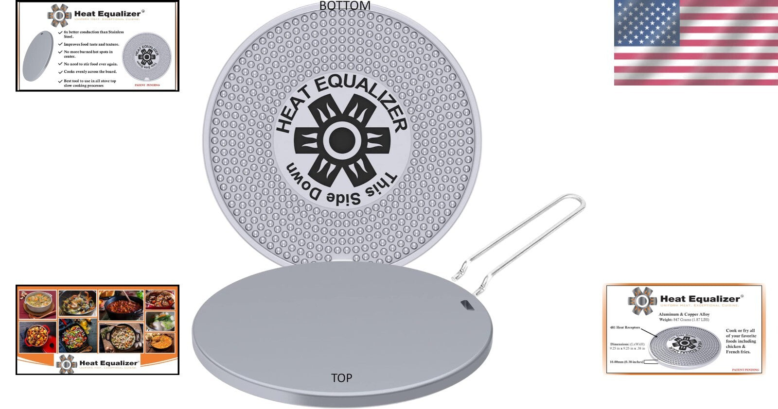 9.25-Inch High-Polish Diffuser for Gas & Electric Stoves - Energy Efficient