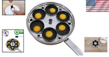Load image into Gallery viewer, High-Quality Stainless Steel Egg Poacher Pan - 6 Cups &amp; Dishwasher Safe Design